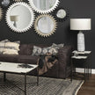 Mercana Harlan Beige-Toned Fabric Shade Gray Concrete Base Table Lamp