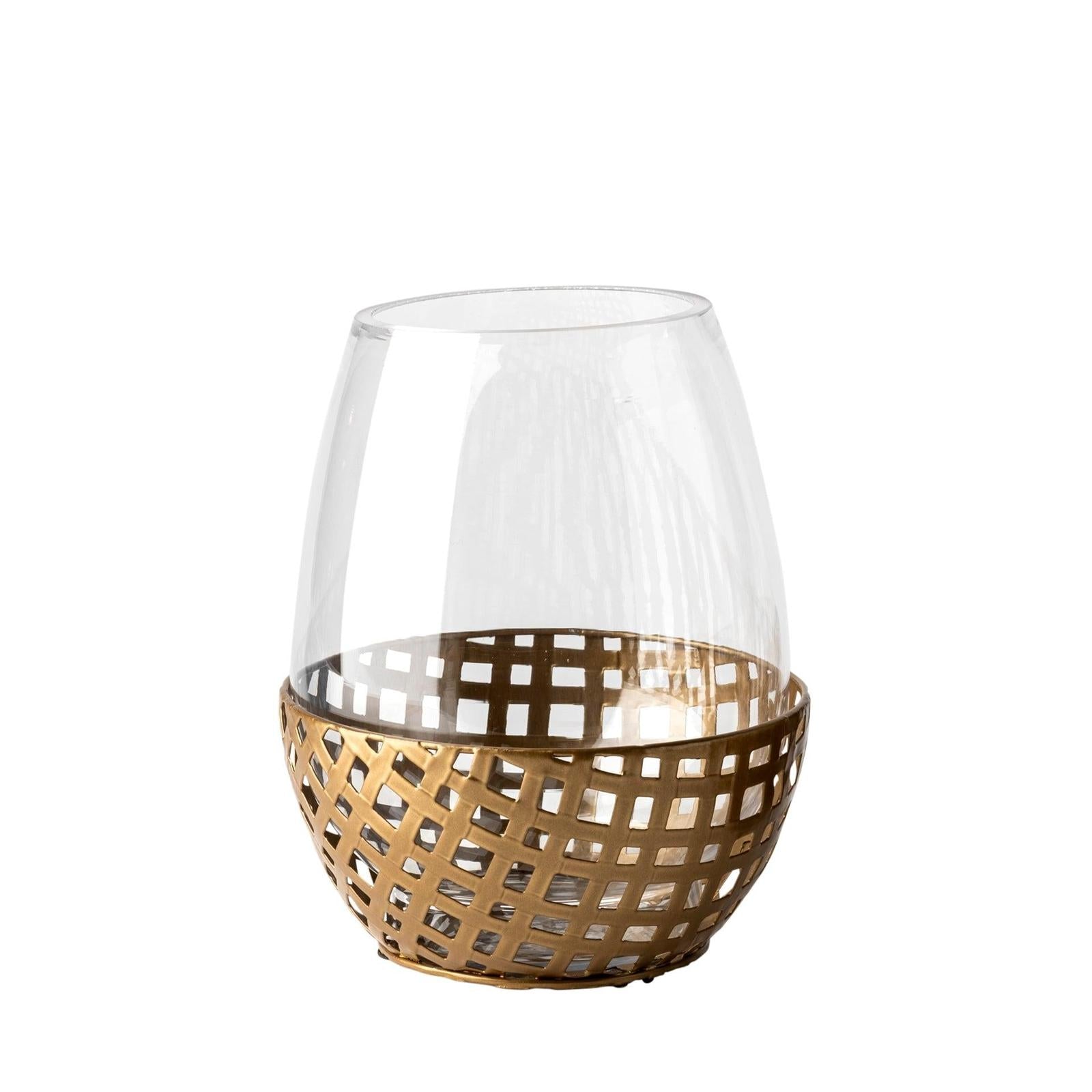 Mercana Reena Woven Metal Base Table Candle Holder