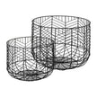 Mercana Idris Black Metal Geometric Mesh Bowls- Set of 2 Clearance