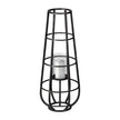 Mercana Bella Black Metal Cylindrical Cage Candle Holder Lantern Clearance