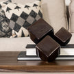 Mercana Mayweather Black Geometric Ceramic Cubes-Set of 3