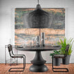 Mercana Camila Black Metal Mesh-Style Four Bulb Chandelier