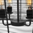 Mercana Camila Black Metal Mesh-Style Four Bulb Chandelier
