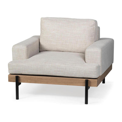Mercana Colburne Wood and Iron Frame Accent Chair Clearance