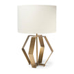 Mercana Edwards Gold Metal Base w/ Cream Fabric Shade Table Lamp Clearance