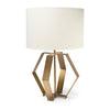Mercana Edwards Gold Metal Base w/ Cream Fabric Shade Table Lamp Clearance