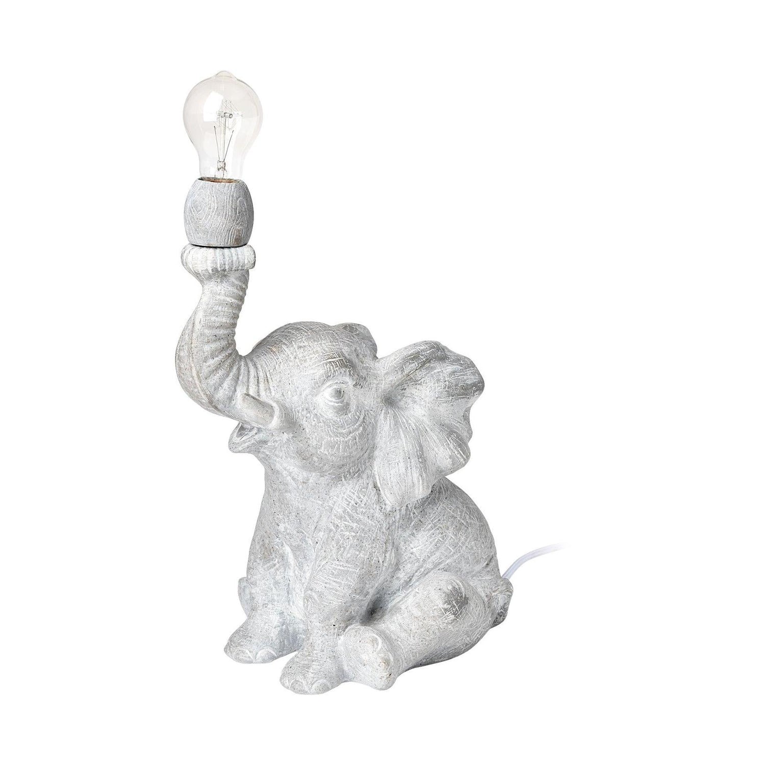 Mercana Tantor Gray Resin Elephant Calf Table Lamp