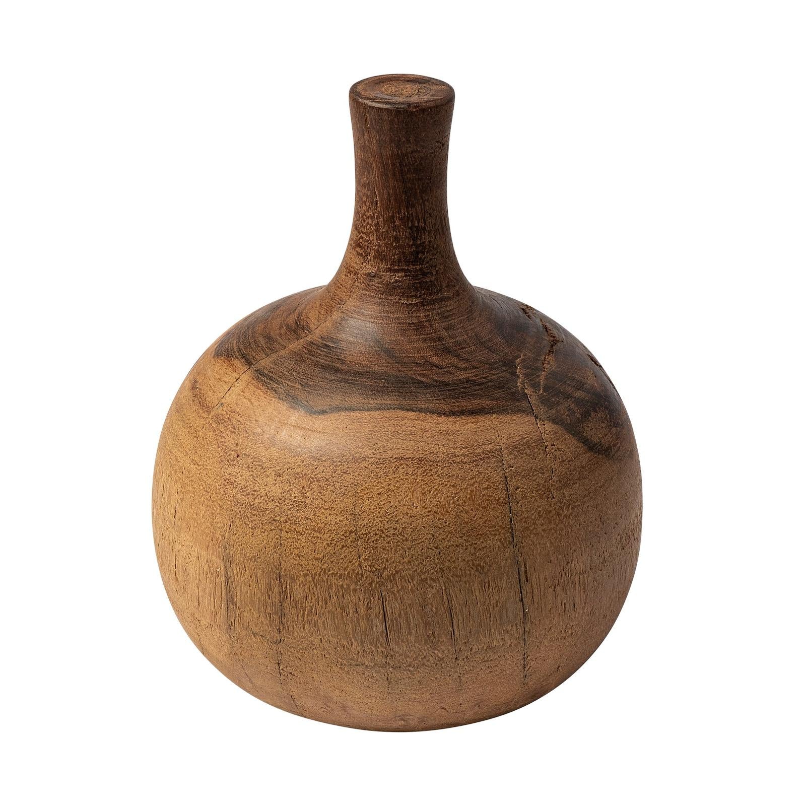 Mercana Afra Solid Wood Vase Shaped Decorative Object