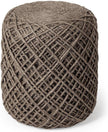 Mercana Allium Handwoven Wool Cylindrical Pouf