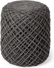 Mercana Allium Handwoven Wool Cylindrical Pouf