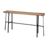 Mercana Helios Rectangular Brown Raised Edge Top Console Table