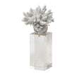 Mercana Isla White Replica Resin Coral On Clear White Glass Clearance