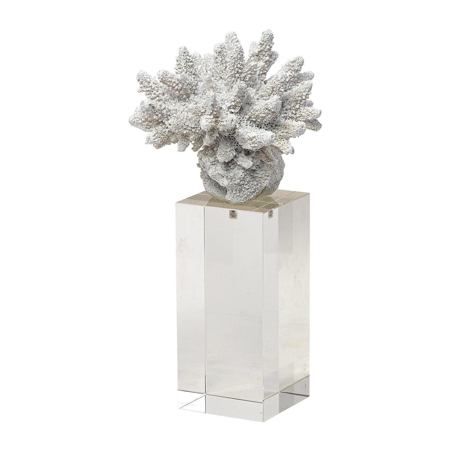 Mercana Isla White Replica Resin Coral On Clear White Glass Clearance