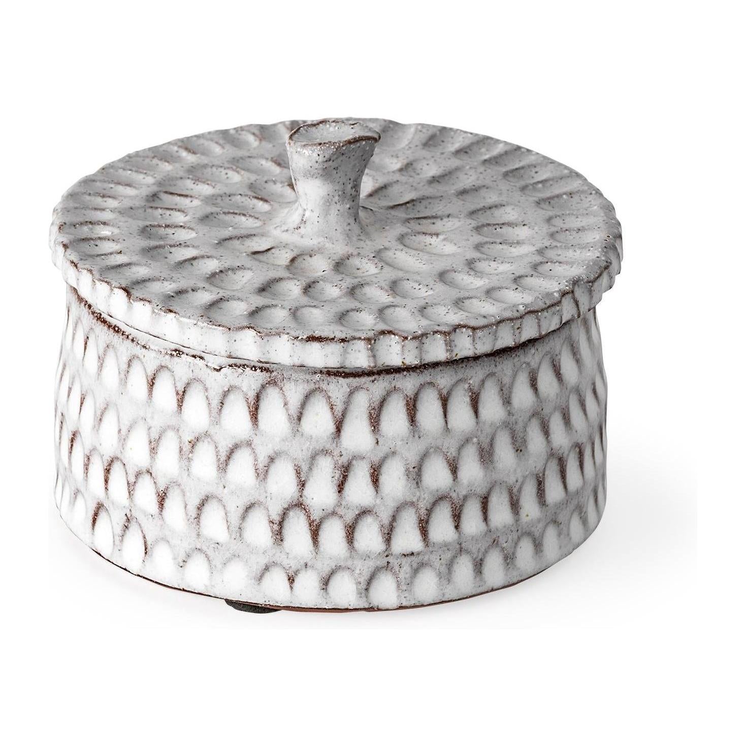 Mercana Azul Gray Ceramic Detailed Decorative Box