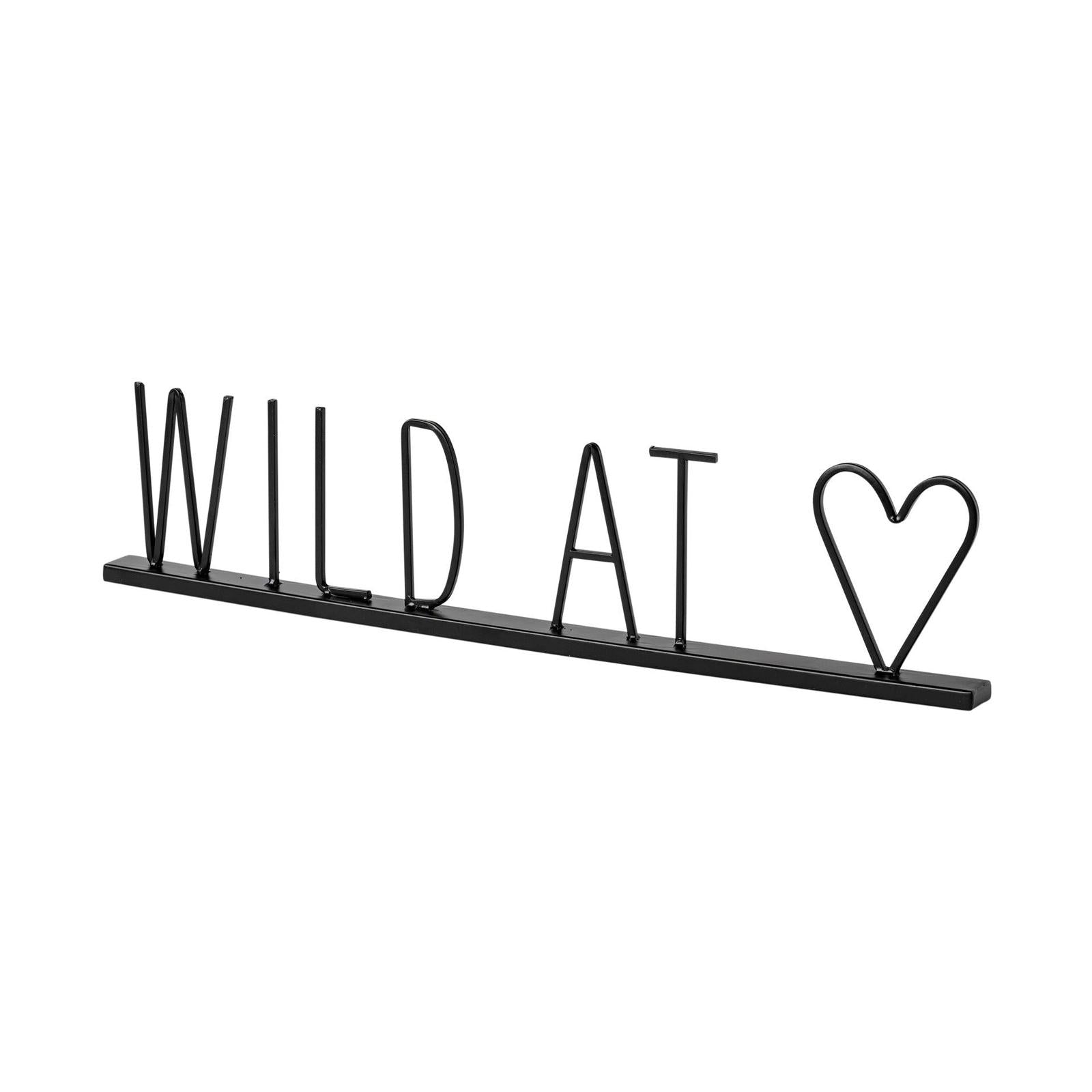 Mercana Wild at Heart Black Metal Sign Clearance