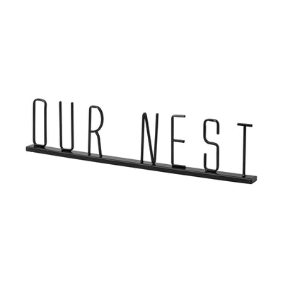 Mercana Our Nest Black Metal Sign Clearance