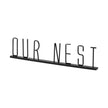 Mercana Our Nest Black Metal Sign Clearance
