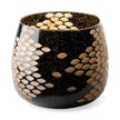 Mercana Mojave Large Black and Gold Detail Glass Vase