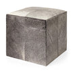 Mercana Zahavi Grey-toned Hair-on-hide Ottoman