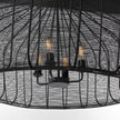 Mercana Camila Black Metal Mesh-Style Four Bulb Chandelier
