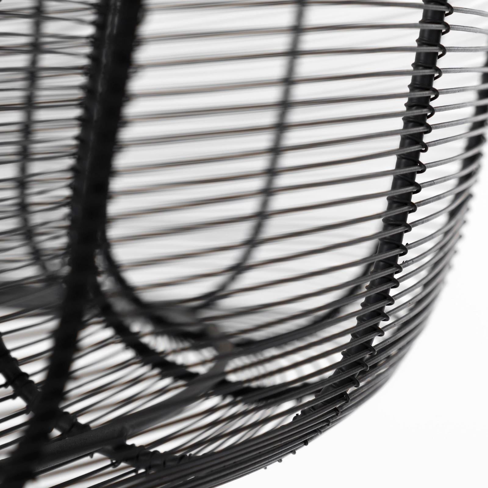 Mercana Camila Black Metal Mesh-Style Four Bulb Chandelier