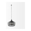 Mercana Camila Black Metal Mesh-Style Four Bulb Chandelier