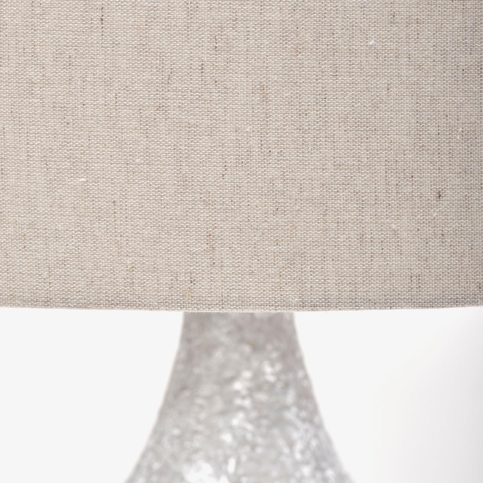 Mercana Harlan Beige-Toned Fabric Shade Gray Concrete Base Table Lamp