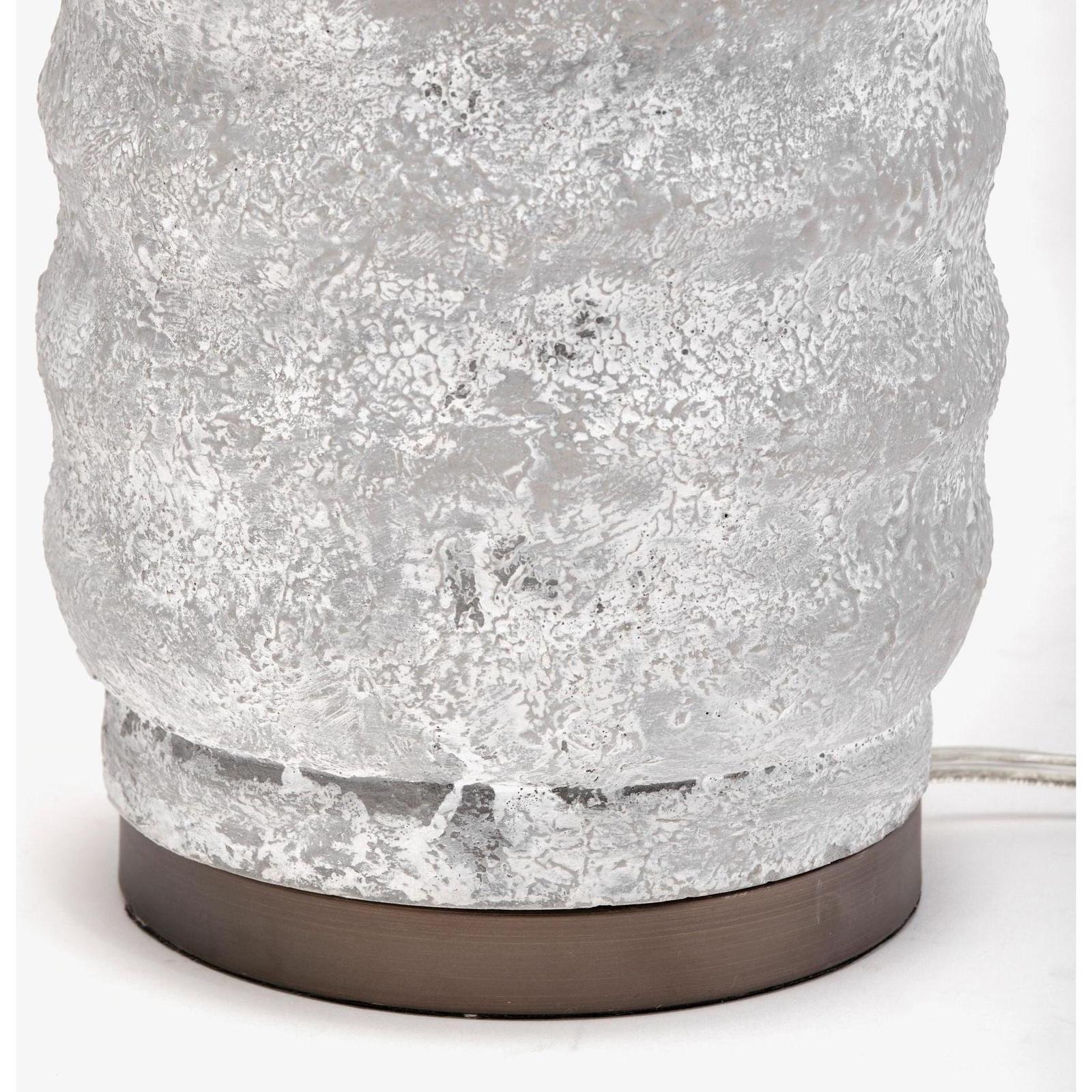 Mercana Harlan Beige-Toned Fabric Shade Gray Concrete Base Table Lamp