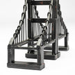 Mercana Suspension Brown Wrought Iron Suspension Bridge Bookends- Set of 2