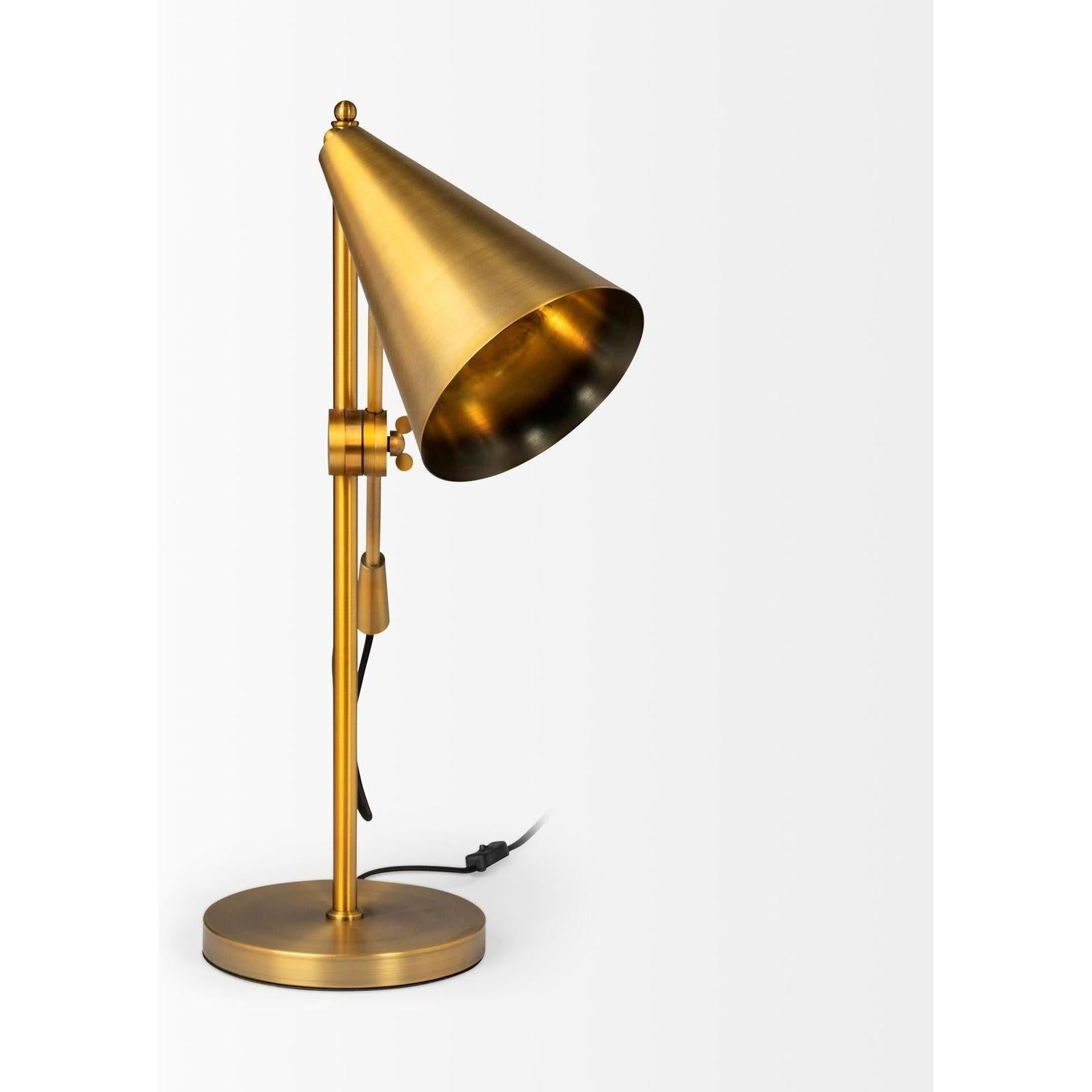 Mercana Fragon Metal Adjustable Cone Shade Table Lamp