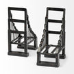 Mercana Suspension Brown Wrought Iron Suspension Bridge Bookends- Set of 2