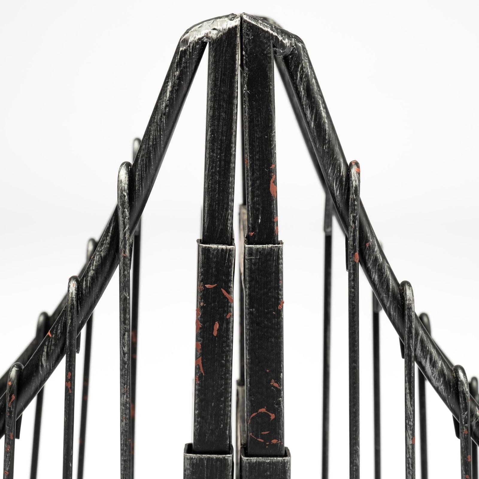 Mercana Suspension Brown Wrought Iron Suspension Bridge Bookends- Set of 2