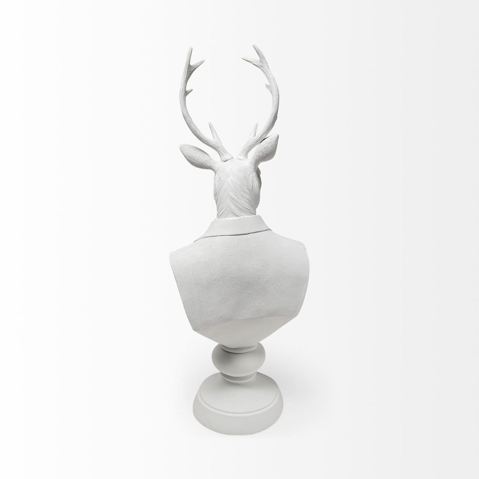 Mercana Mozart White Resin Deer In A Suit