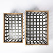 Mercana Chartrand Wood And Metal Open Crate Style Baskets- Set of 2 Clearance