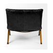 Mercana Flavelle Leather Cushion Seat and Solid Iron Base Accent Chair Clearance