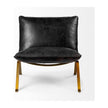 Mercana Flavelle Leather Cushion Seat and Solid Iron Base Accent Chair Clearance