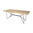 Mercana Papillion Rectangular Metal Base Dining Table Clearance