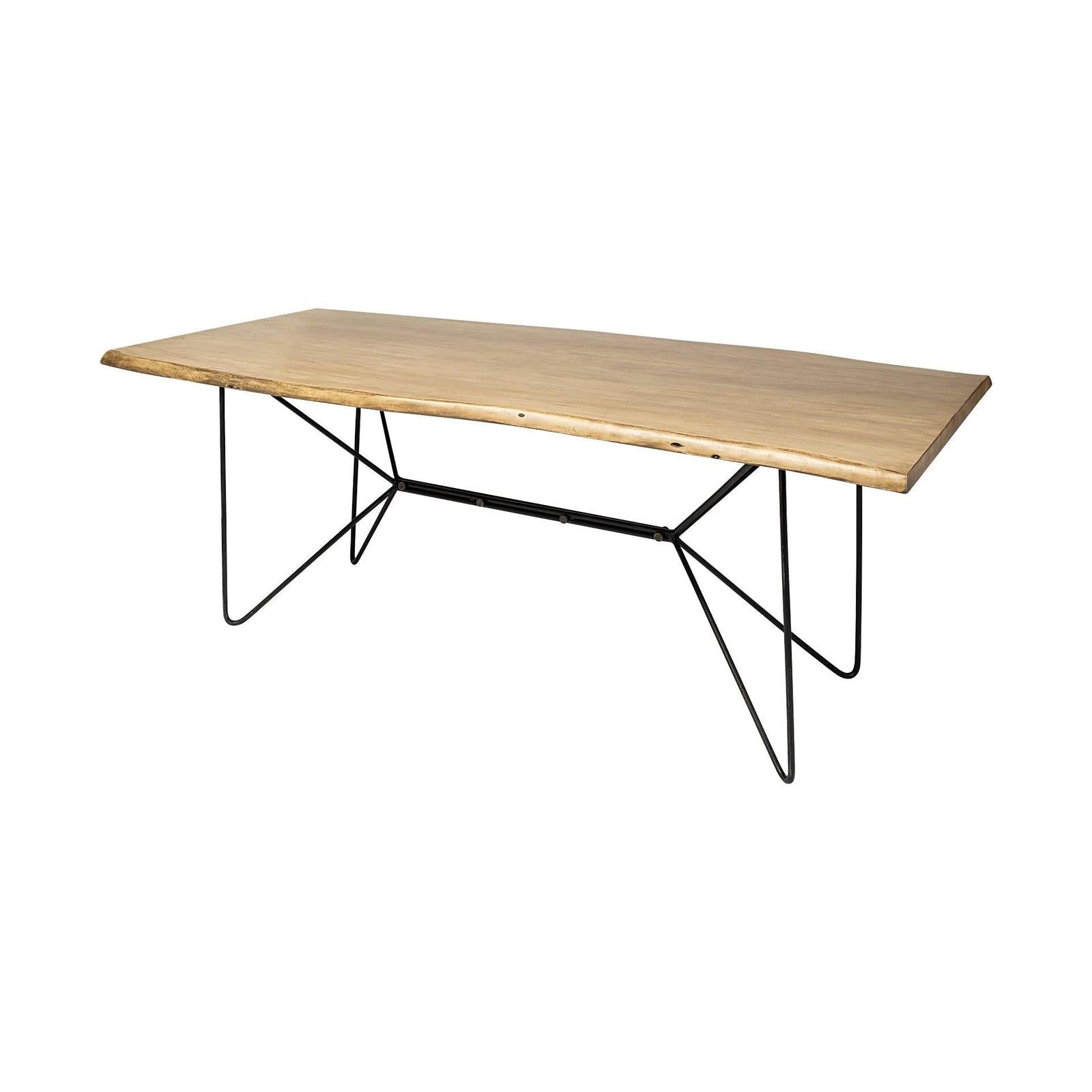 Mercana Papillion Rectangular Metal Base Dining Table Clearance