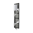 Mercana Navin Black Metal Body White Fabric Shade Rectangular Wall Sconce
