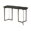 Mercana Shale Black Live-Edge Slate and Iron Console Table Clearance
