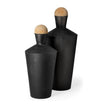 Mercana Asher Black Metal Urns - Set of 2