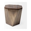 Mercana Esagono Octagonal Reclaimed Wood End/Side Table w/ Storage Clearance