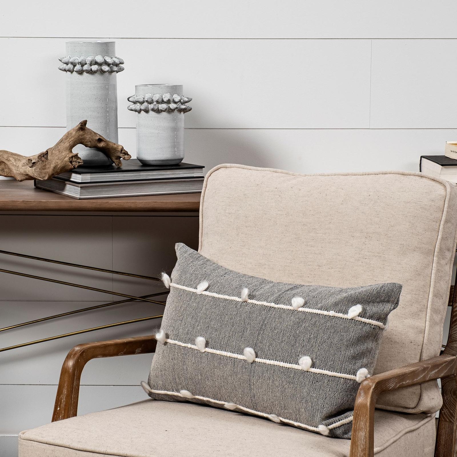 Mercana Farmhampton Gray Spoked Ceramic Vase