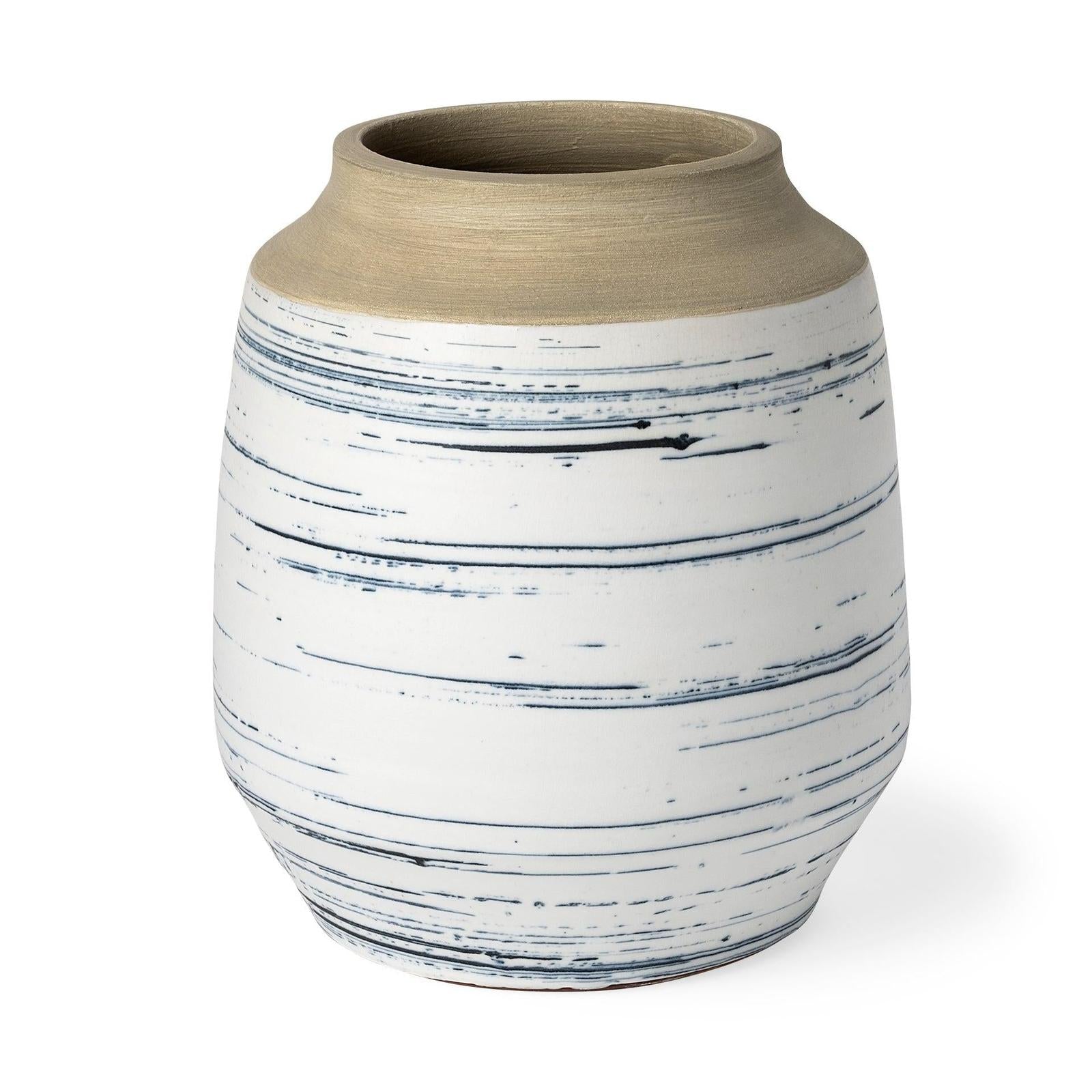 Mercana Sonnett White/Blue Ceramic Vase Clearance