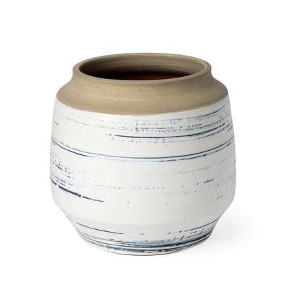 Mercana Sonnett White/Blue Ceramic Vase Clearance