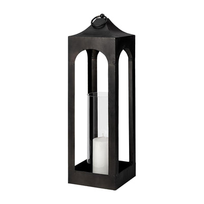 Mercana Ina Charcoal Metal Candle Holder Lantern