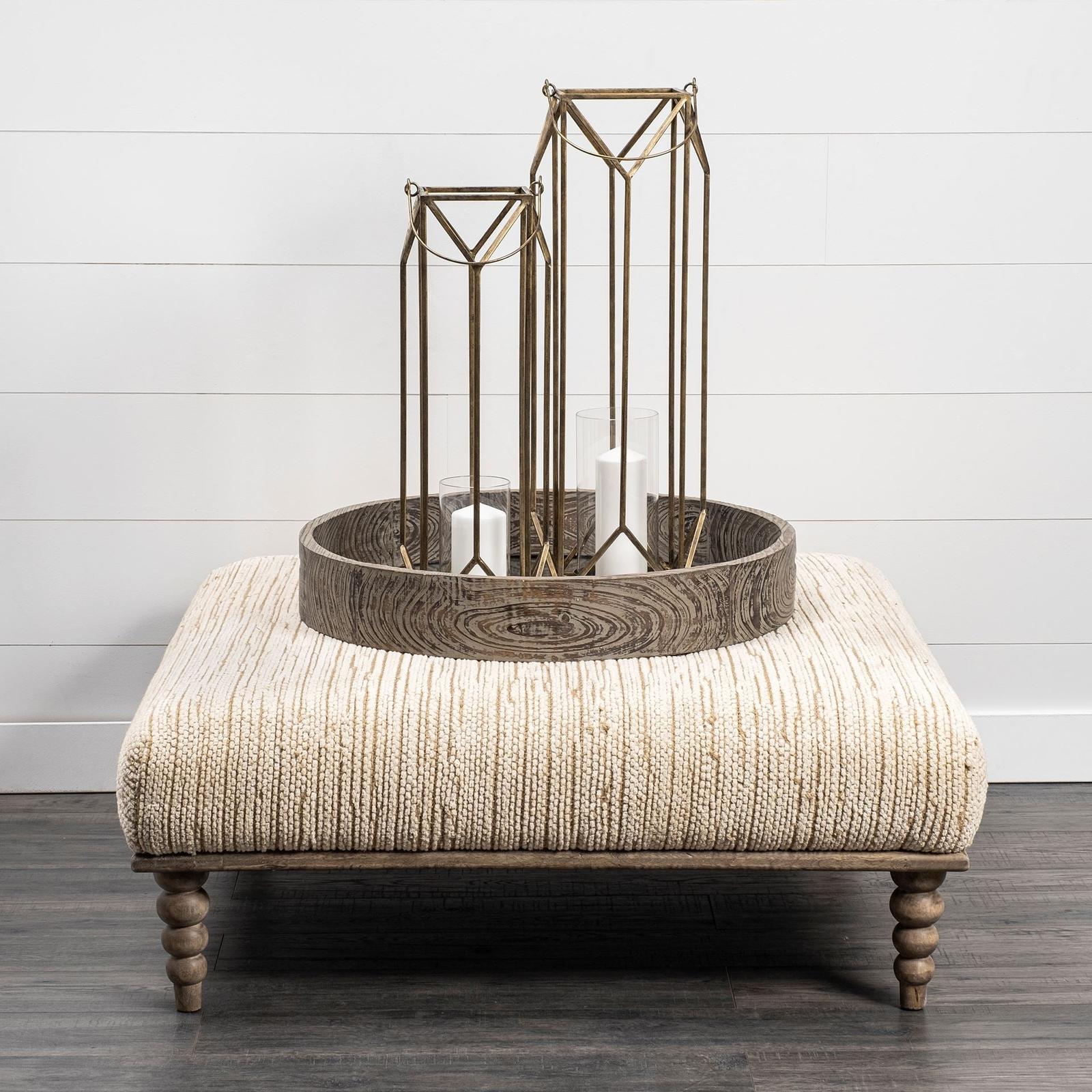 Mercana Ivy Gold Metal Geometric Cage Candle Holder Lantern Clearance