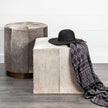 Mercana Zahavi Grey-toned Hair-on-hide Ottoman