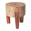Mercana Asco Rustic Solid Reclaimed Wood Stool