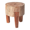 Mercana Asco Rustic Solid Reclaimed Wood Stool
